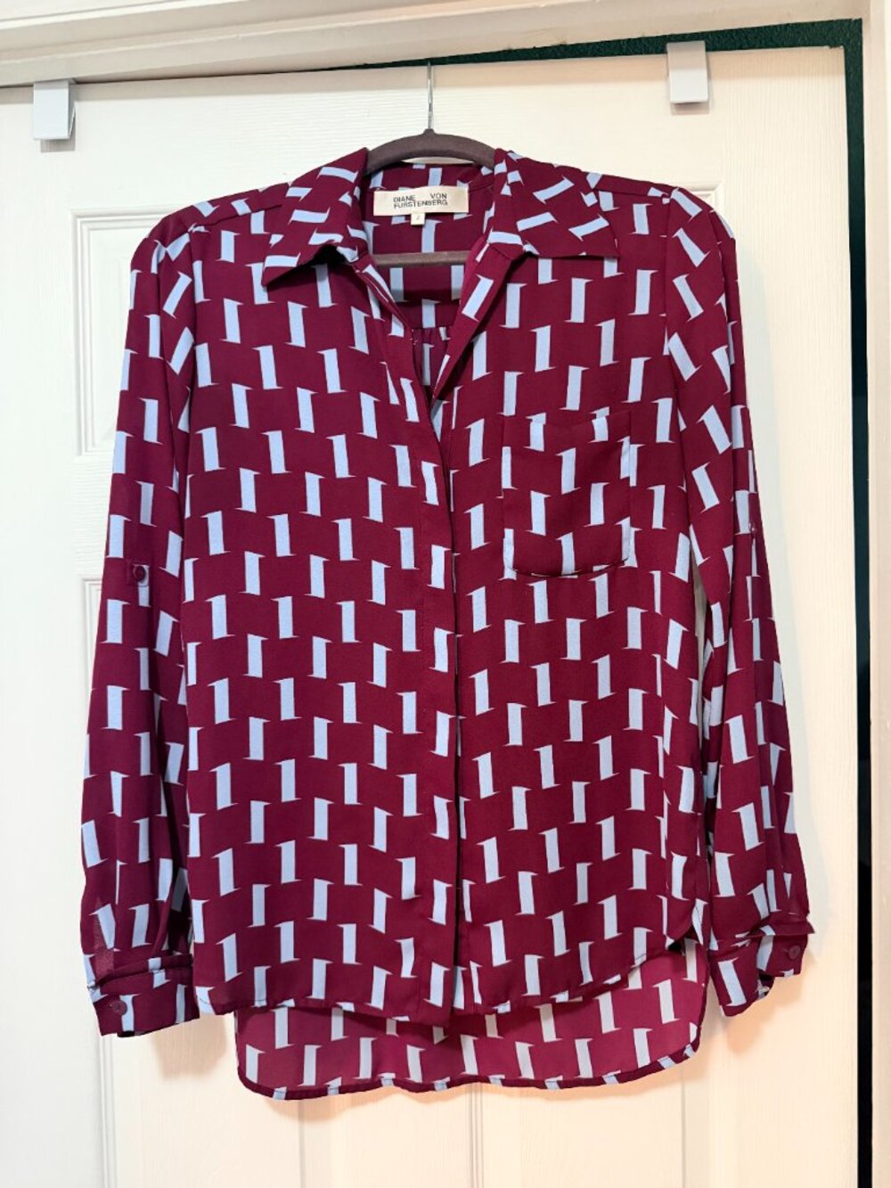 Diane von Furstenberg Geometric Print Shirt